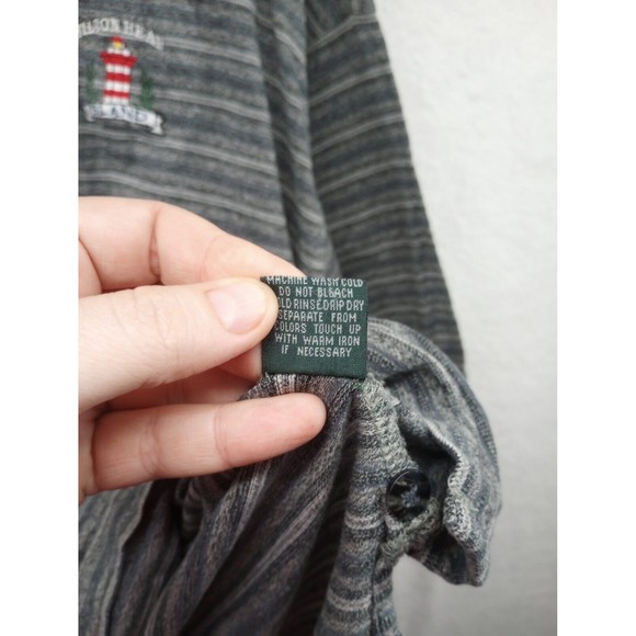 Am A Player Brand Hilton Head Island Men's Golf Polo Size XXL 100% Cotton Gray - Picture 15 of 16